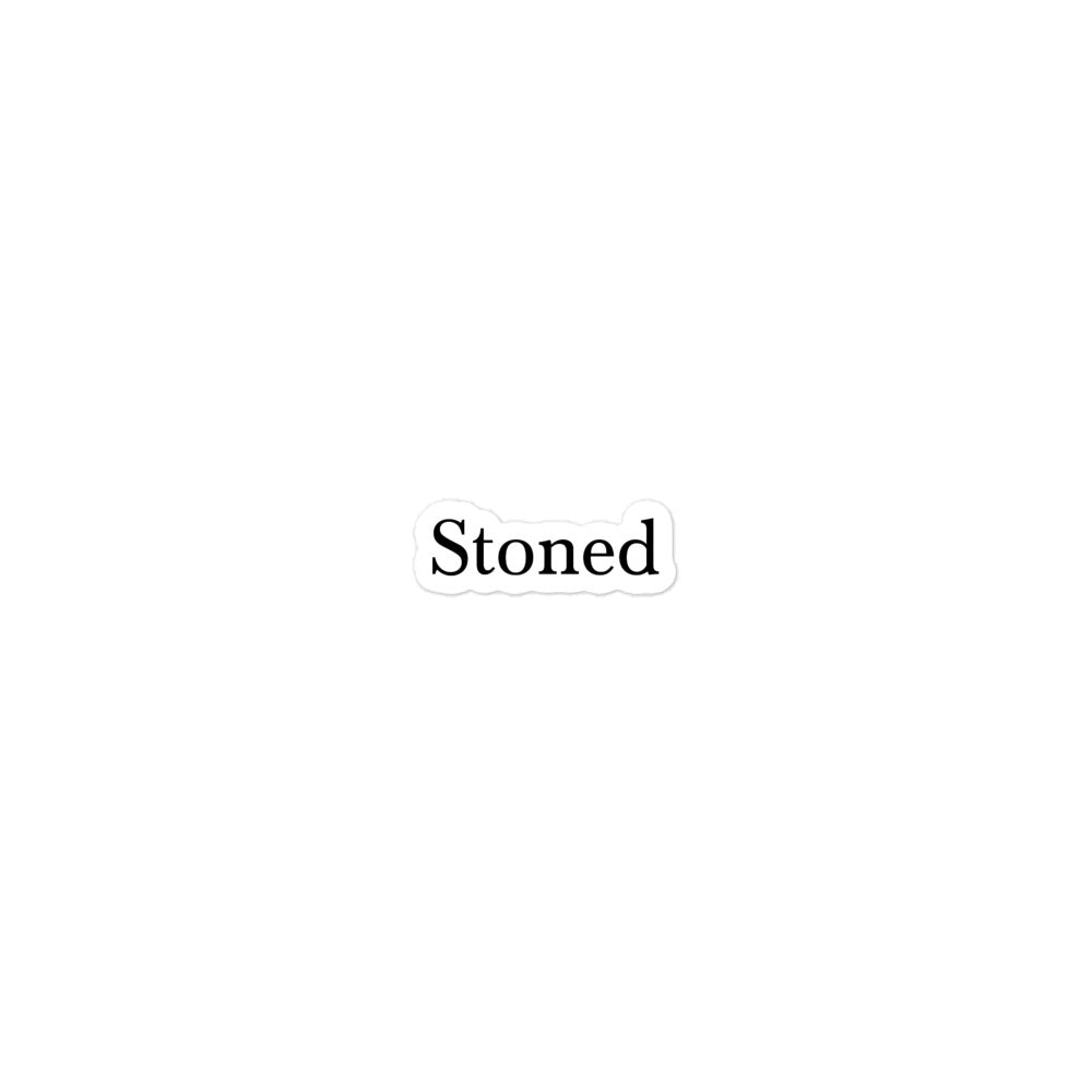 Stoned Black Sticker