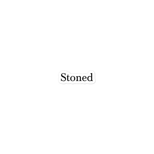 Stoned Black Sticker