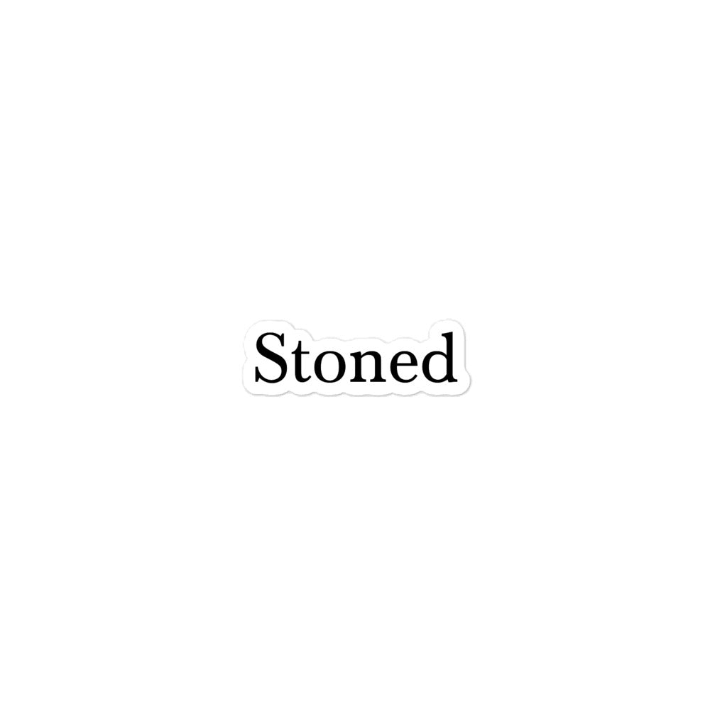 Stoned Black Sticker