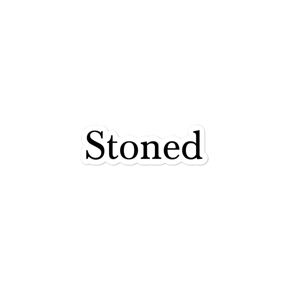 Stoned Black Sticker