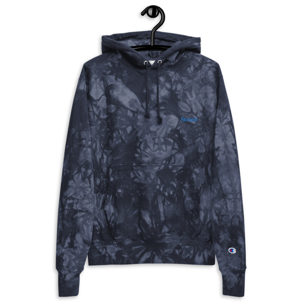 Stoned Dark Blue Tie-Dye Hoodie