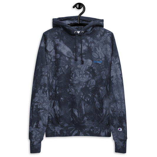 Stoned Dark Blue Tie-Dye Hoodie