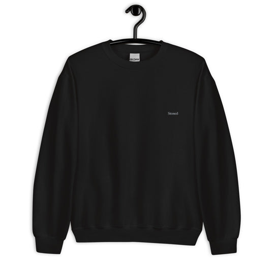 Stoned Black Discreet Crewneck