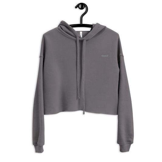 Stoned Grey Crop Hoodie