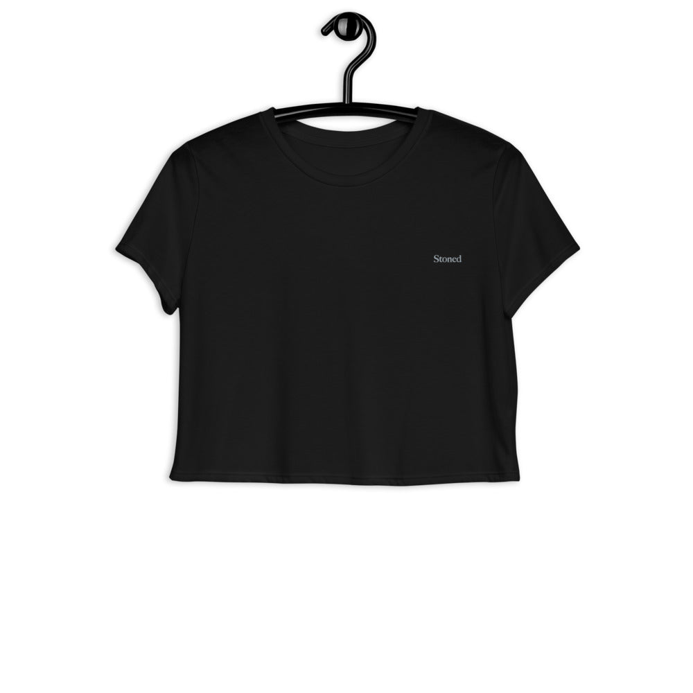 Stoned Black Crop Tee