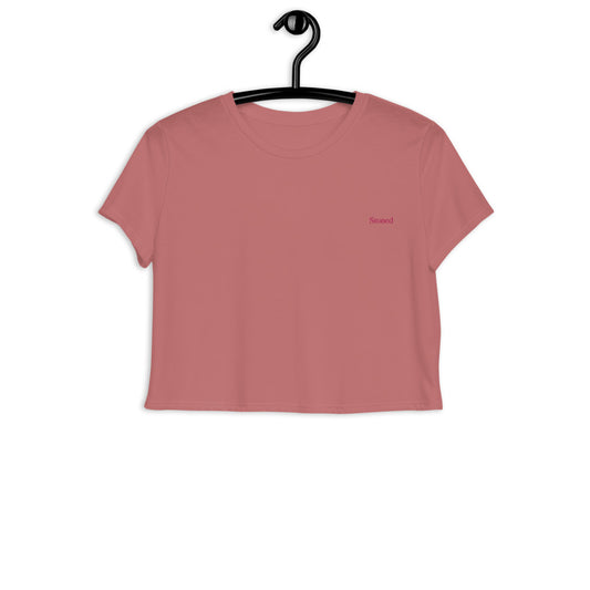 Stoned Mauve Crop Tee